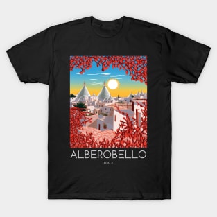 A Pop Art Travel Print of Alberobello - Italy T-Shirt